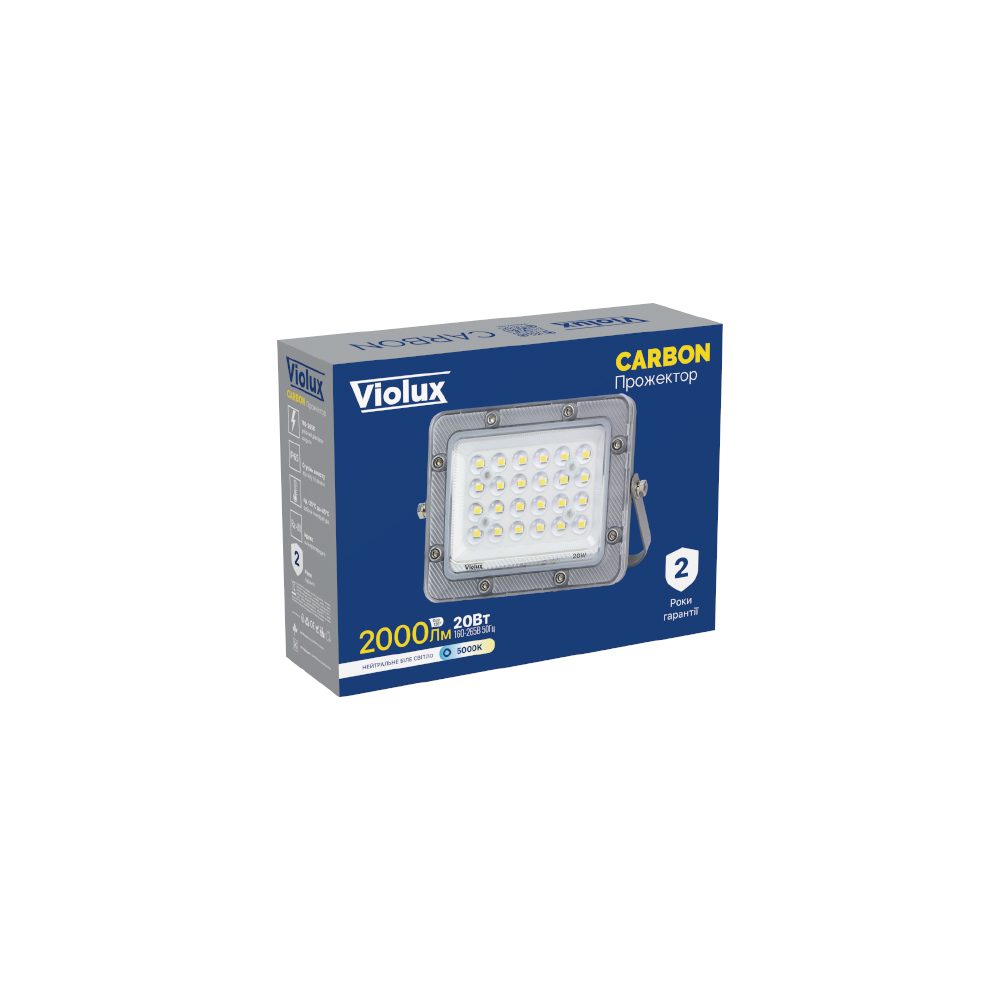 Прожектор LED Violux CARBON 20W 5000K 2000lm IP65 ( 400142 ) Прожектор LED Violux CARBON 20W 5000K 2000lm IP65 ( 400142 )