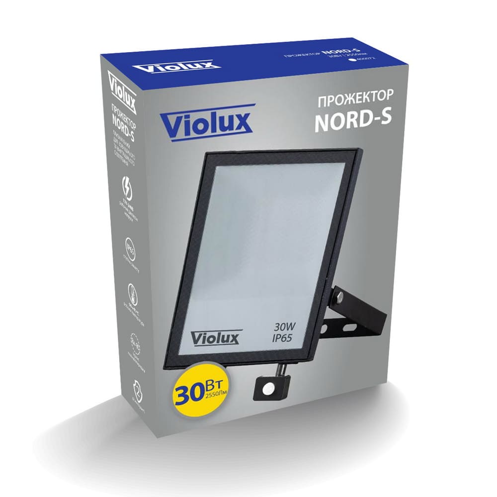 Прожектор LED Violux NORD-S 30W SMD 6000K 2550lm IP65 с датчиком движения ( 400072 ) Прожектор LED Violux NORD-S 30W SMD 6000K 2550lm IP65 с датчиком движения ( 400072 )