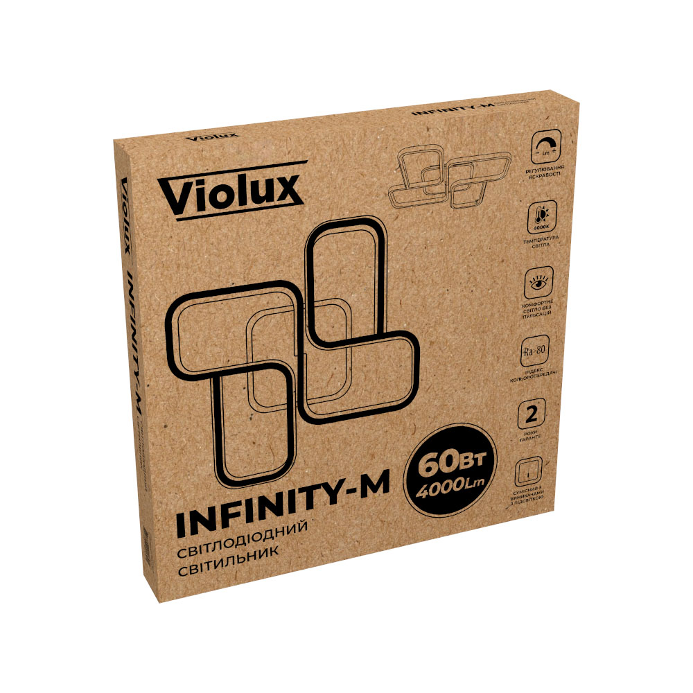 Светильник LED INFINITY-M 60W 4000K прямоугольник Violux ( 200130 )