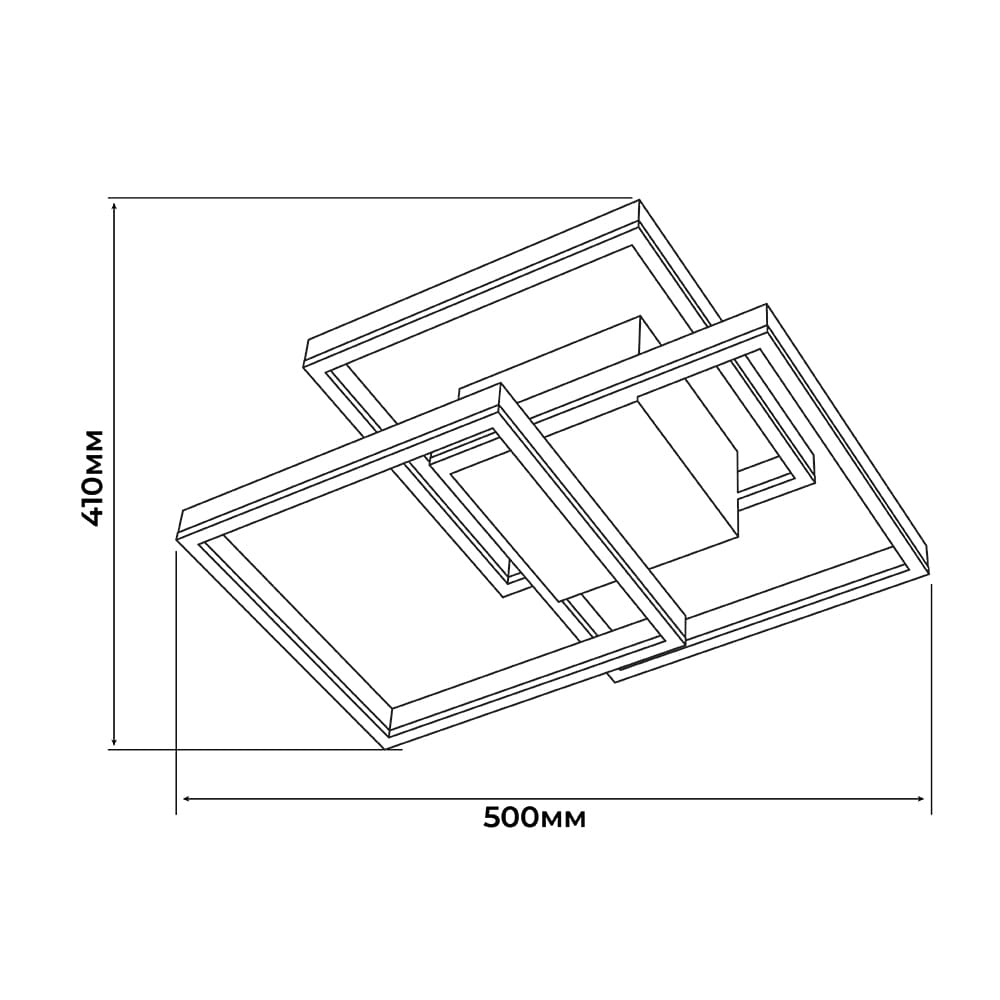 Светильник LED smart RAFAEL+пульт 100W 3000-5000K IP20 прямоугольный черный Violux ( 220975 )