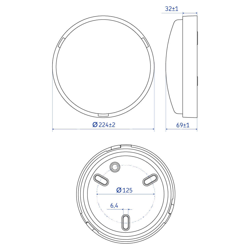 Світильник LED Violux ДББ ATOM UA MW sensor 18W 5000K IP44 білий ( 243531 )