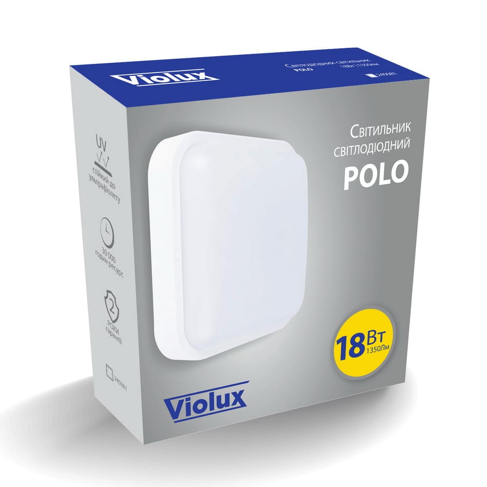 Світильник LED Violux ДББ POLO 18W 5000K IP54 ( 240081 )
