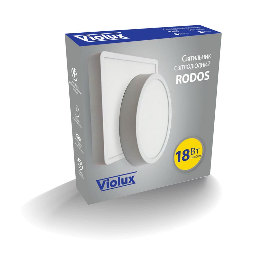 Светильник LED Violux ДББ RODOS круг 18W 5000K IP20 ( 330101 )