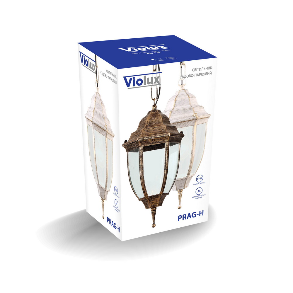 Світильник садово-парковий Violux Prag-H антична бронза 60W Е27 IP44 ( 500030 )