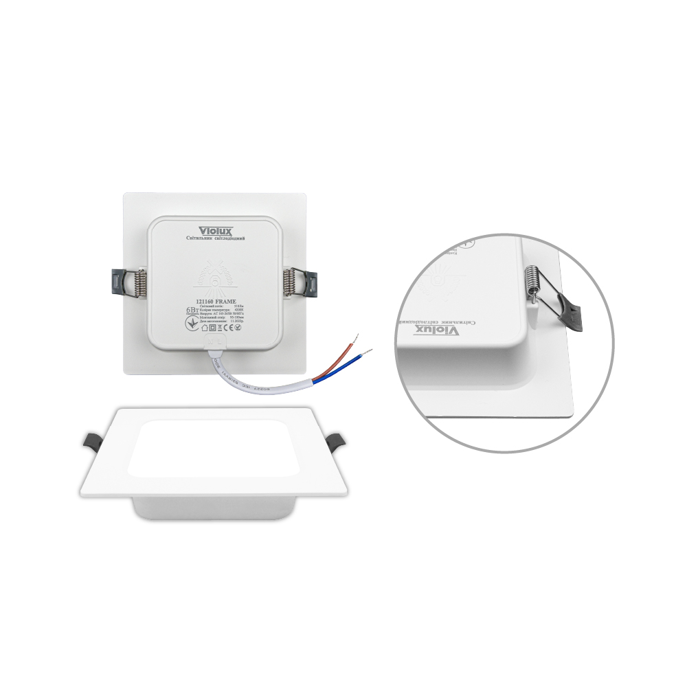 Светильник LED даунлайт Violux FRAME 6W 4200K квадрат IP20 ( 121160 )