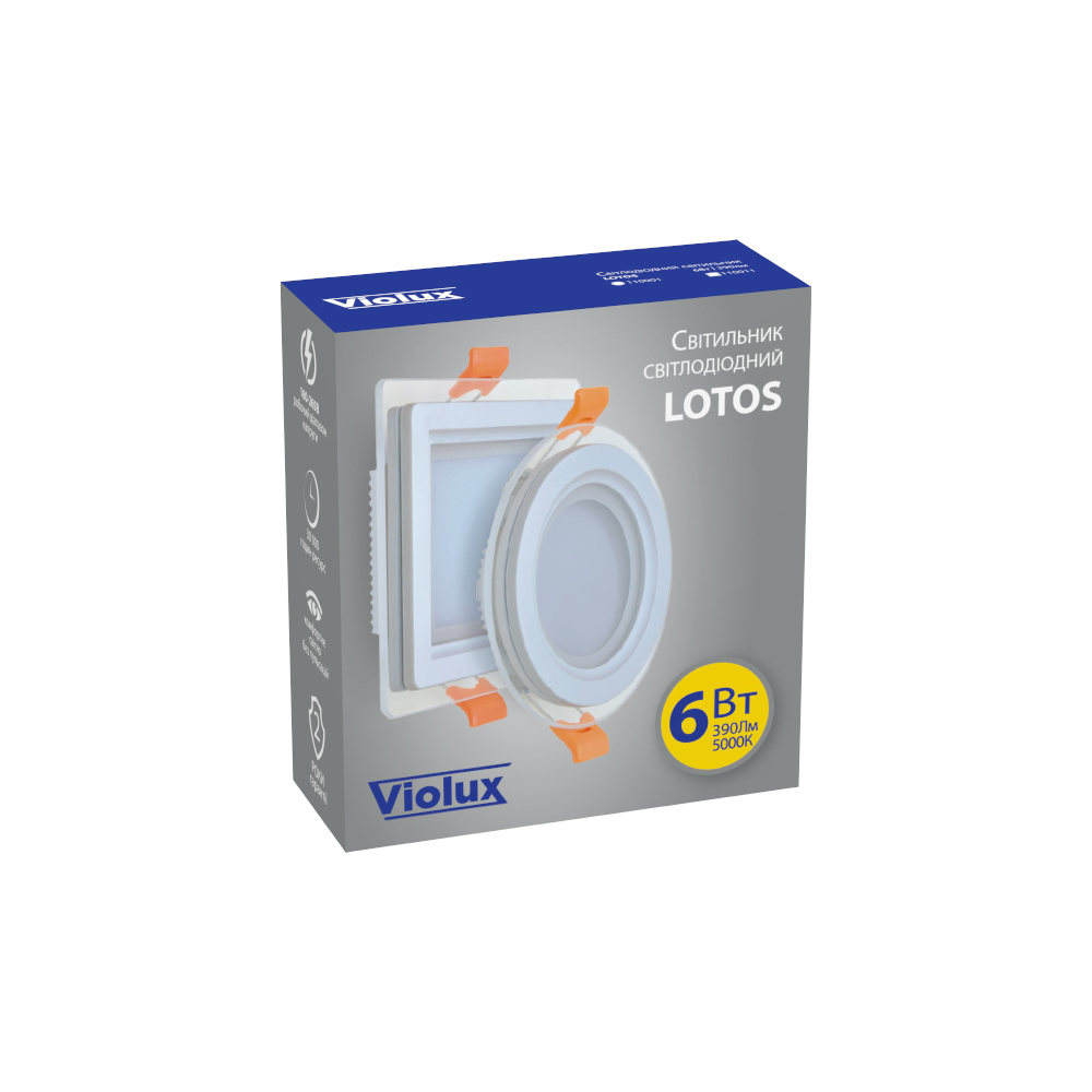 Світильник LED даунлайт Violux LOTOS 6W 5000K круг IP20 ( 110001 ) Світильник LED даунлайт Violux LOTOS 6W 5000K круг IP20 ( 110001 )