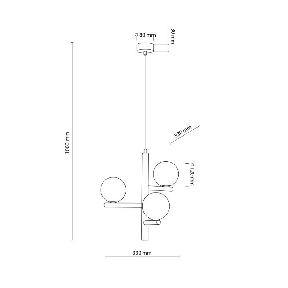 Світильник підвісний TK-lighting ESTERA WOOD G9 3х6Вт IP20 чорний ( 6799 )