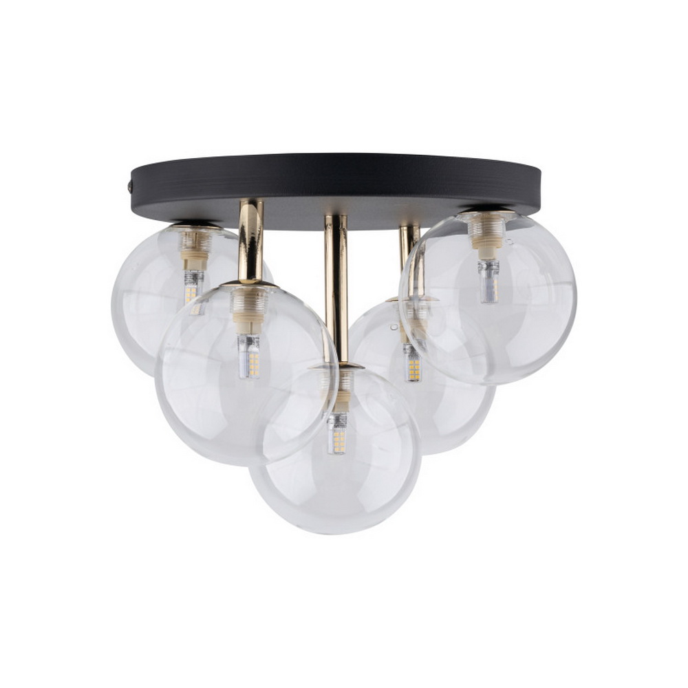 Світильник стельовий TK-lighting NILOS G9 5х6Вт IP20 чорно-золотий ( 758 )