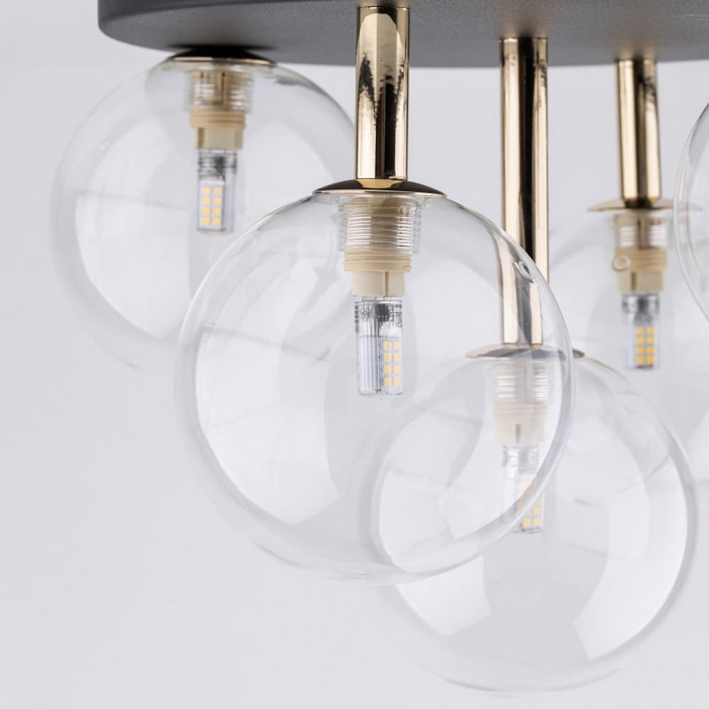 Світильник стельовий TK-lighting NILOS G9 5х6Вт IP20 чорно-золотий ( 758 )