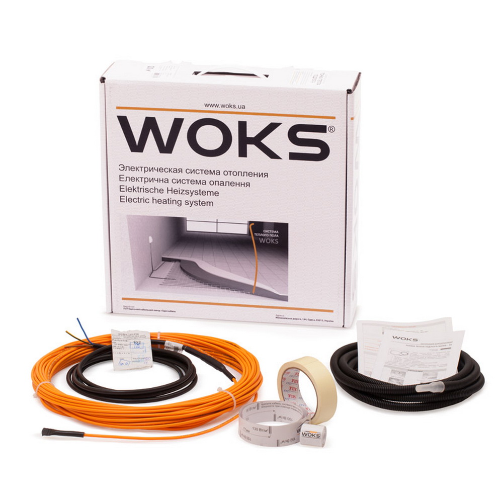 Нагрівальний кабель Woks 10 / 100 Вт 1,1-1,4 м² (0918002) Нагрівальний кабель Woks 10 / 100 Вт 1,1-1,4 м² (0918002)