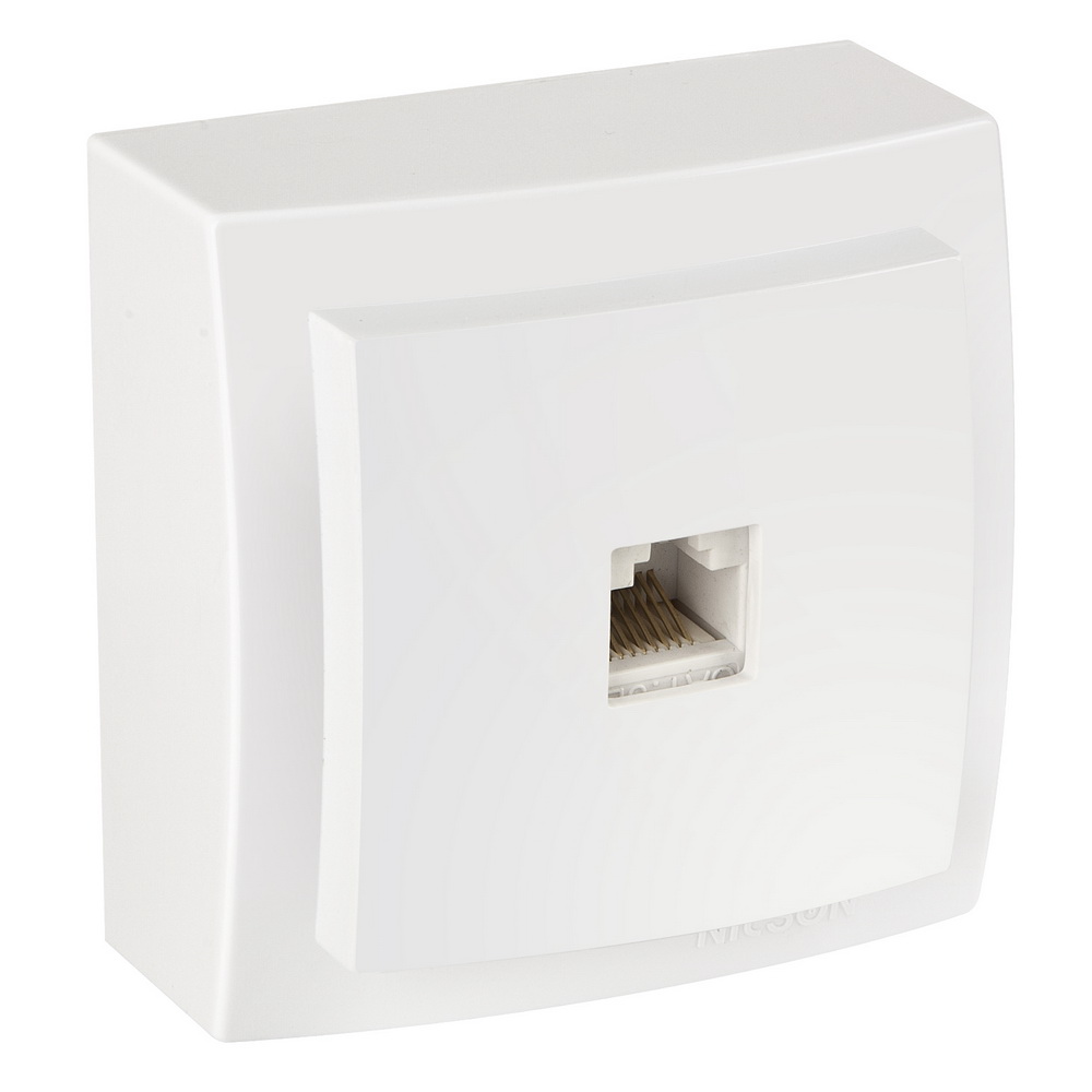 Розетка Nilson Themis біла комп'ютерна  CAT5e RJ45 ( 26111044 )