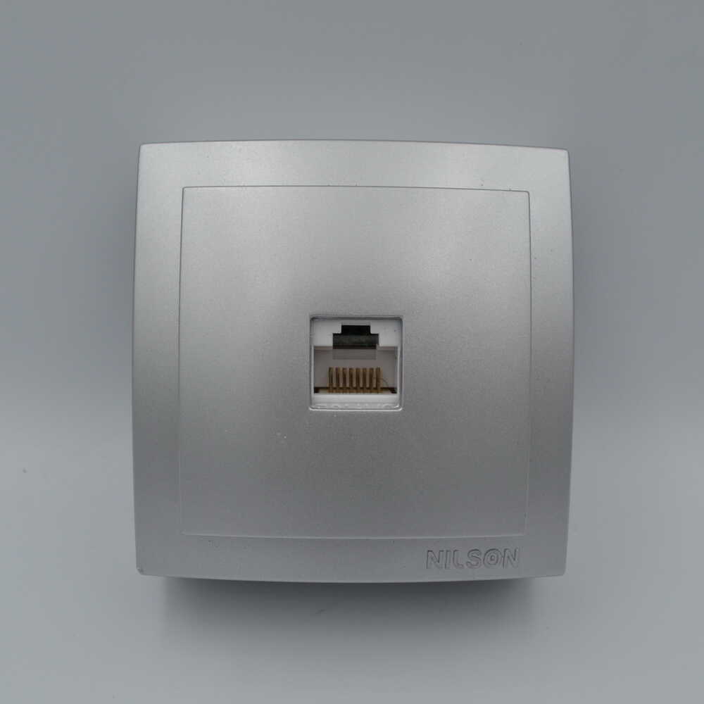 Розетка Nilson Themis срібло комп'ютерна  CAT5e ( 26131044 )