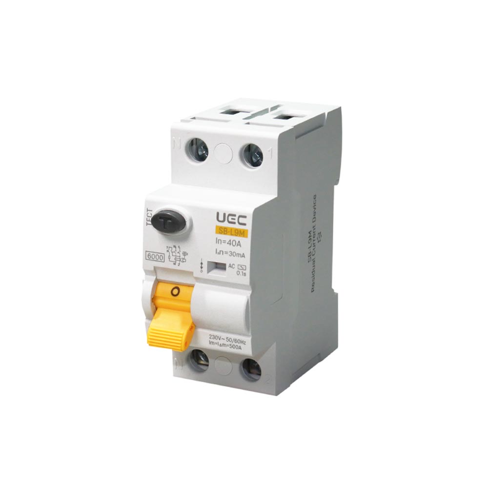 Устройство защитного отключения SB-L9M 2P 40A 30mA Тип AC 6kA UEC ( RCCB61-2-040-030-AC ) Устройство защитного отключения SB-L9M 2P 40A 30mA Тип AC 6kA UEC ( RCCB61-2-040-030-AC )