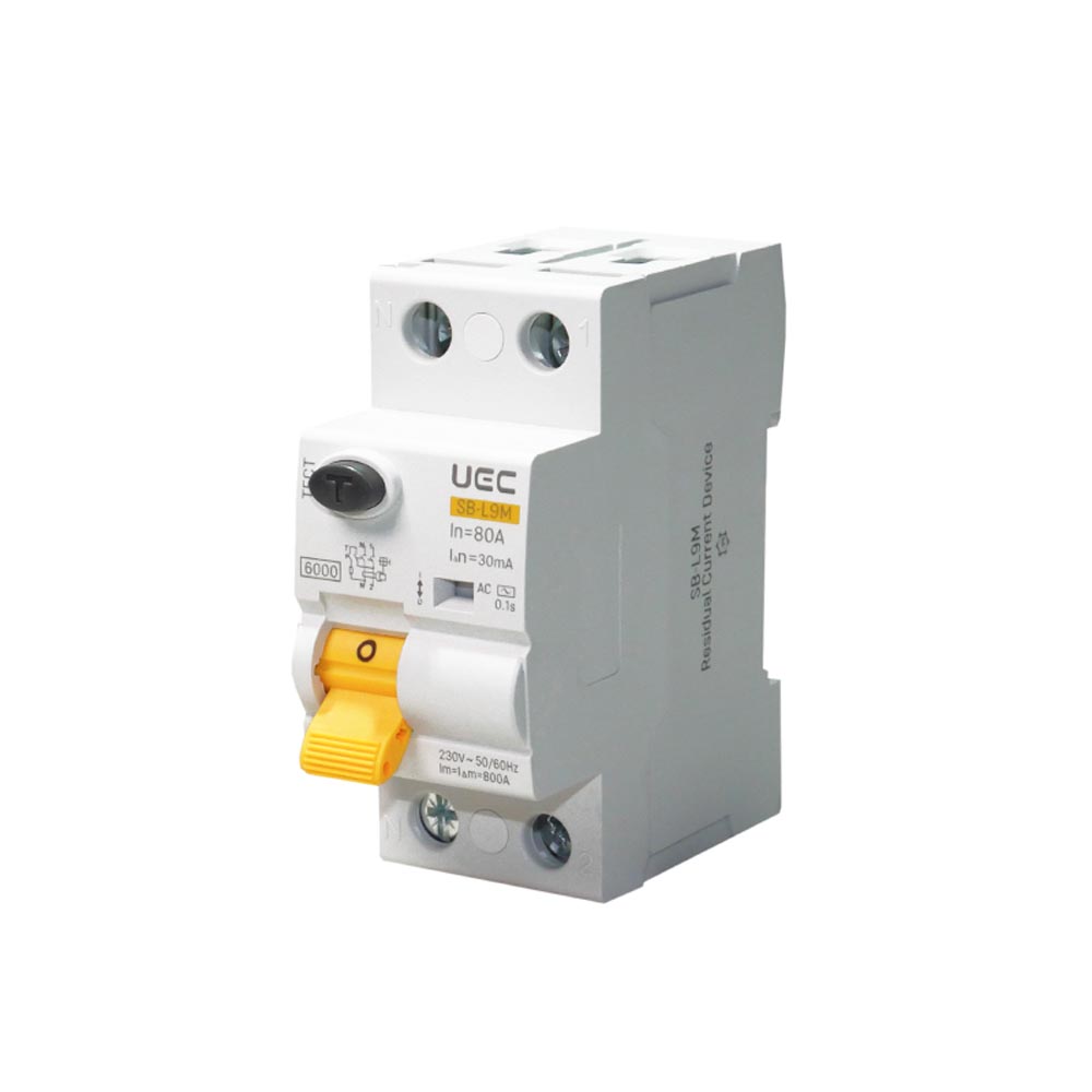 Устройство защитного отключения SB-L9M 2P 80A 30mA Тип AC 6kA UEC ( RCCB61-2-080-030-AC ) Устройство защитного отключения SB-L9M 2P 80A 30mA Тип AC 6kA UEC ( RCCB61-2-080-030-AC )