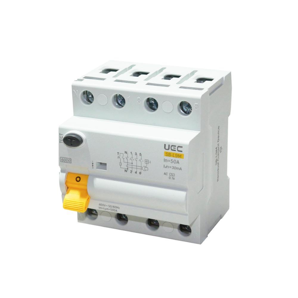 Устройство защитного отключения SB-L9M 4P 50A 30mA Тип AC 6kA UEC ( RCCB61-4-050-030-AC ) Устройство защитного отключения SB-L9M 4P 50A 30mA Тип AC 6kA UEC ( RCCB61-4-050-030-AC )