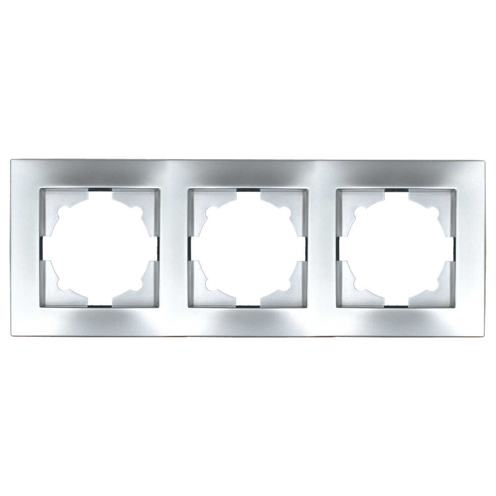 Рамка ELBI VEGA Silverline сірий металік 3-на (510-011000-227) Рамка ELBI VEGA Silverline сірий металік 3-на (510-011000-227)