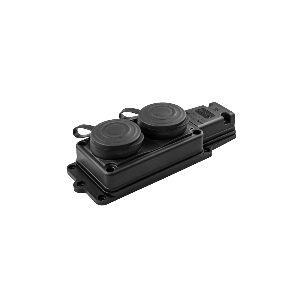 Колодка Violux каучук настінна 2-на з заземленням з кришкою IP44 ( 930650 ) Колодка Violux каучук настінна 2-на з заземленням з кришкою IP44 ( 930650 )