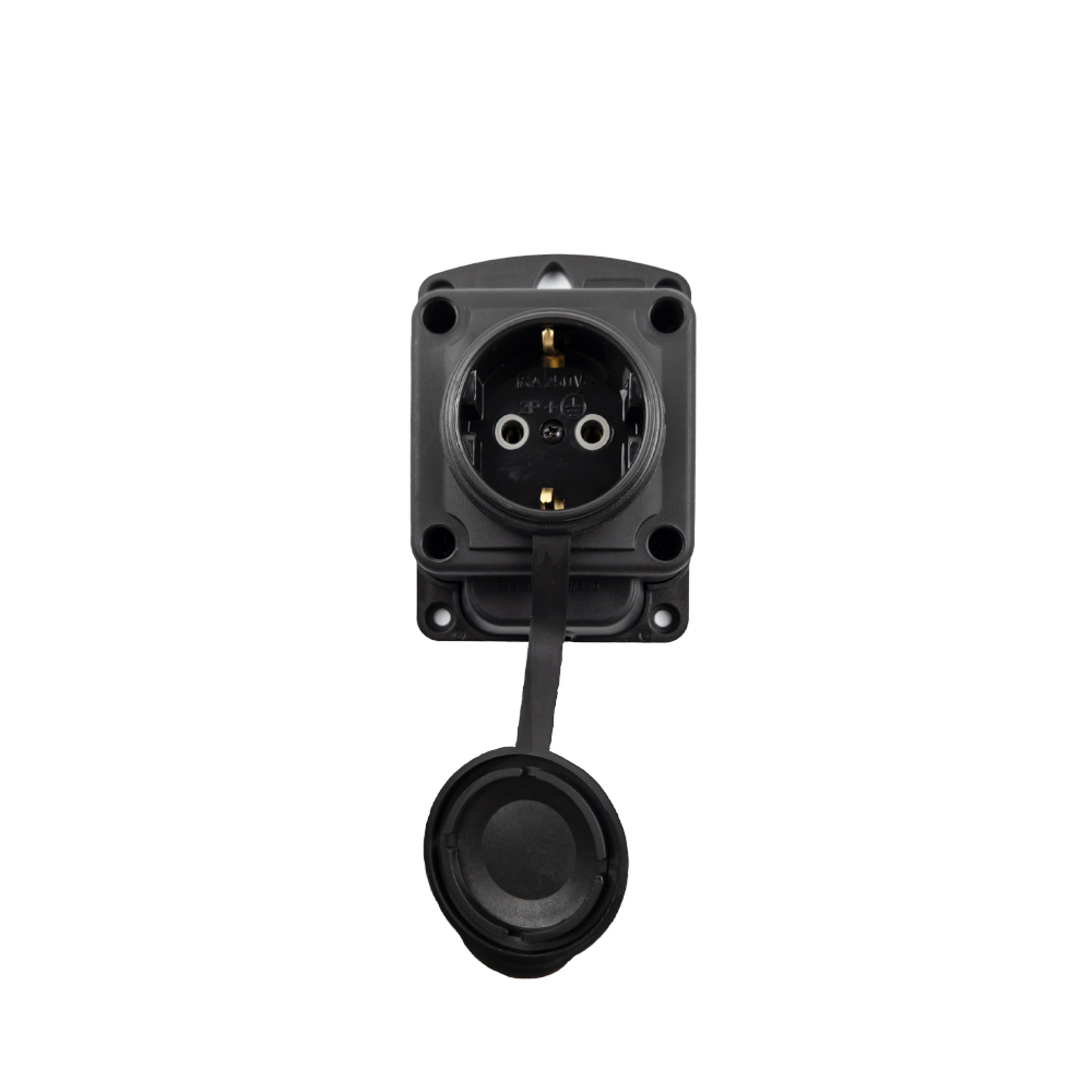 Розетка Violux каучук настенная с крышкой IP44 ( 930640 )