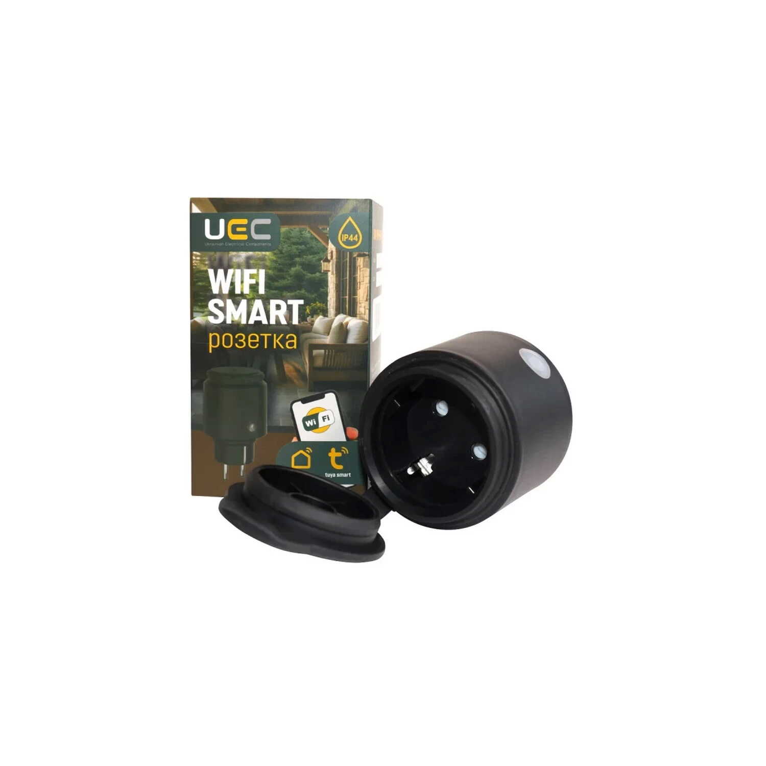 Розетка SMART WPB-16A з енерго-моніторингом UEC ( SM-WPB-EM-16A ) Розетка SMART WPB-16A з енерго-моніторингом UEC ( SM-WPB-EM-16A )