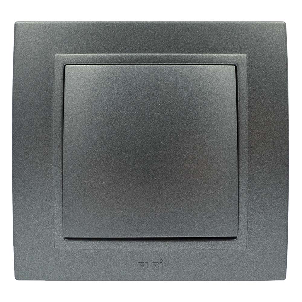 Вимикач ELBI ZENA Silverline чорний металік 1кл без рамки ( 609-011100-200 ) Вимикач ELBI ZENA Silverline чорний металік 1кл без рамки ( 609-011100-200 )