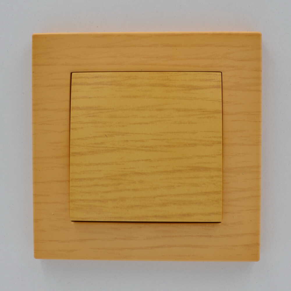 Вимикач ELBI ZENA Woodline клен 1кл без рамки ( 609-012700-200 )