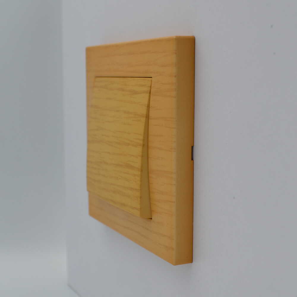 Вимикач ELBI ZENA Woodline клен 1кл без рамки ( 609-012700-200 )