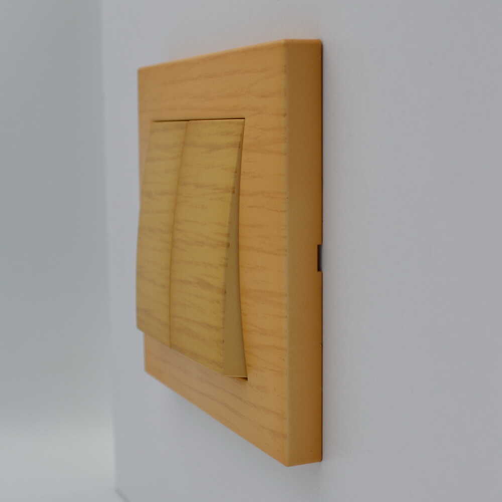 Вимикач ELBI ZENA Woodline клен 2кл без рамки ( 609-012700-202 )